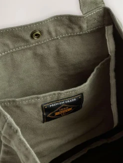 Outlet Next Khaki Green Cotton Tote Bag