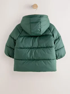 Discount Next Khaki Green Dinosaur Pocket Padded Coat (3mths-7yrs)