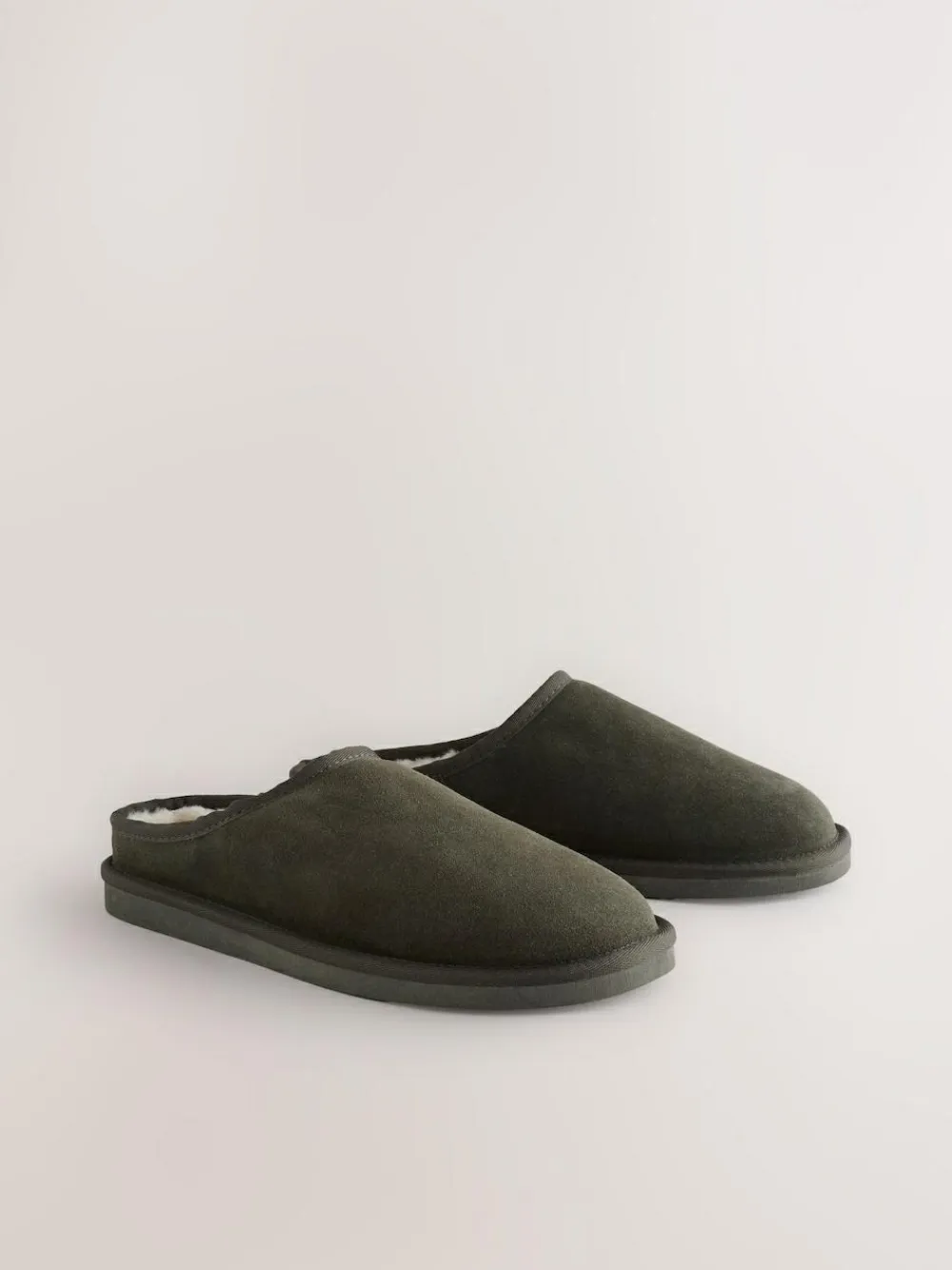 Next Faux Fur Lined Signature Suede Mule Slippers^ Slippers|Slippers