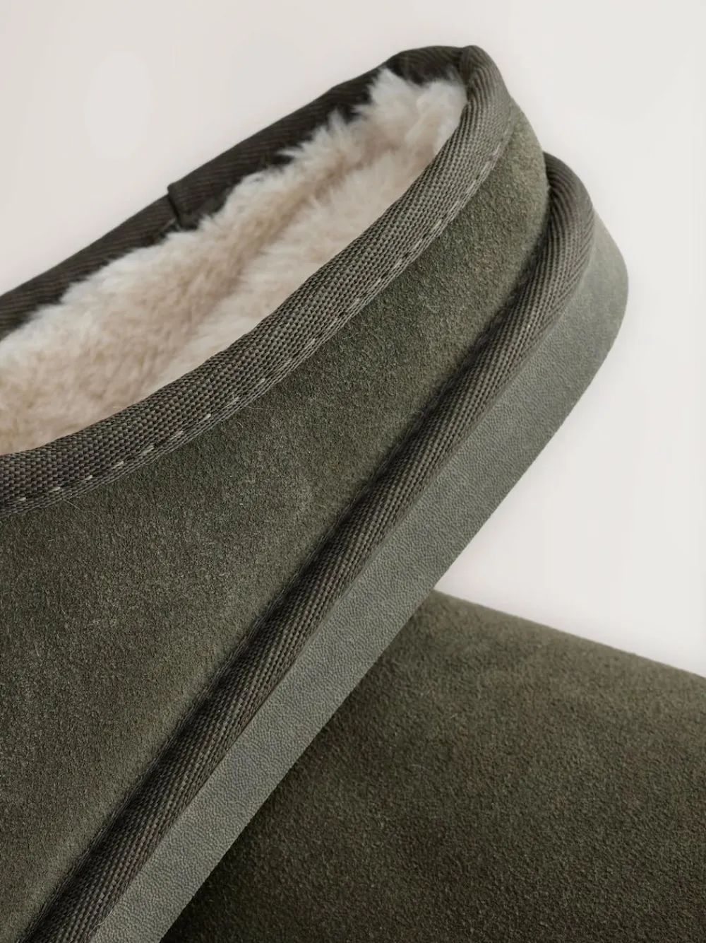 Next Faux Fur Lined Signature Suede Mule Slippers^ Slippers|Slippers