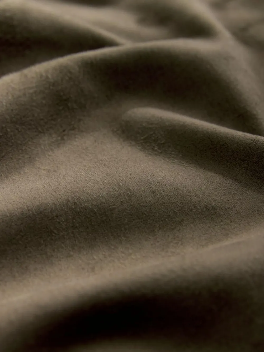 Online Next Khaki Green Faux Suede Longline Shorts