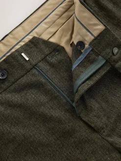 Next Regular Fit Smart Brushed Cotton Trousers^ Pants & Chinos
