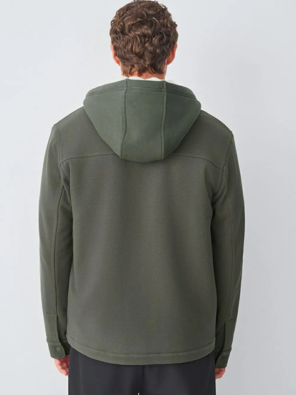 Next Hooded Borg Fleece Lined Shacket^ Sweatshirts & Hoodies|Sweatshirts & Hoodies