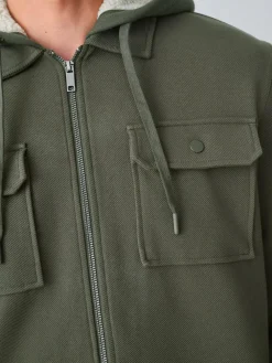 Next Hooded Borg Fleece Lined Shacket^ Sweatshirts & Hoodies|Sweatshirts & Hoodies