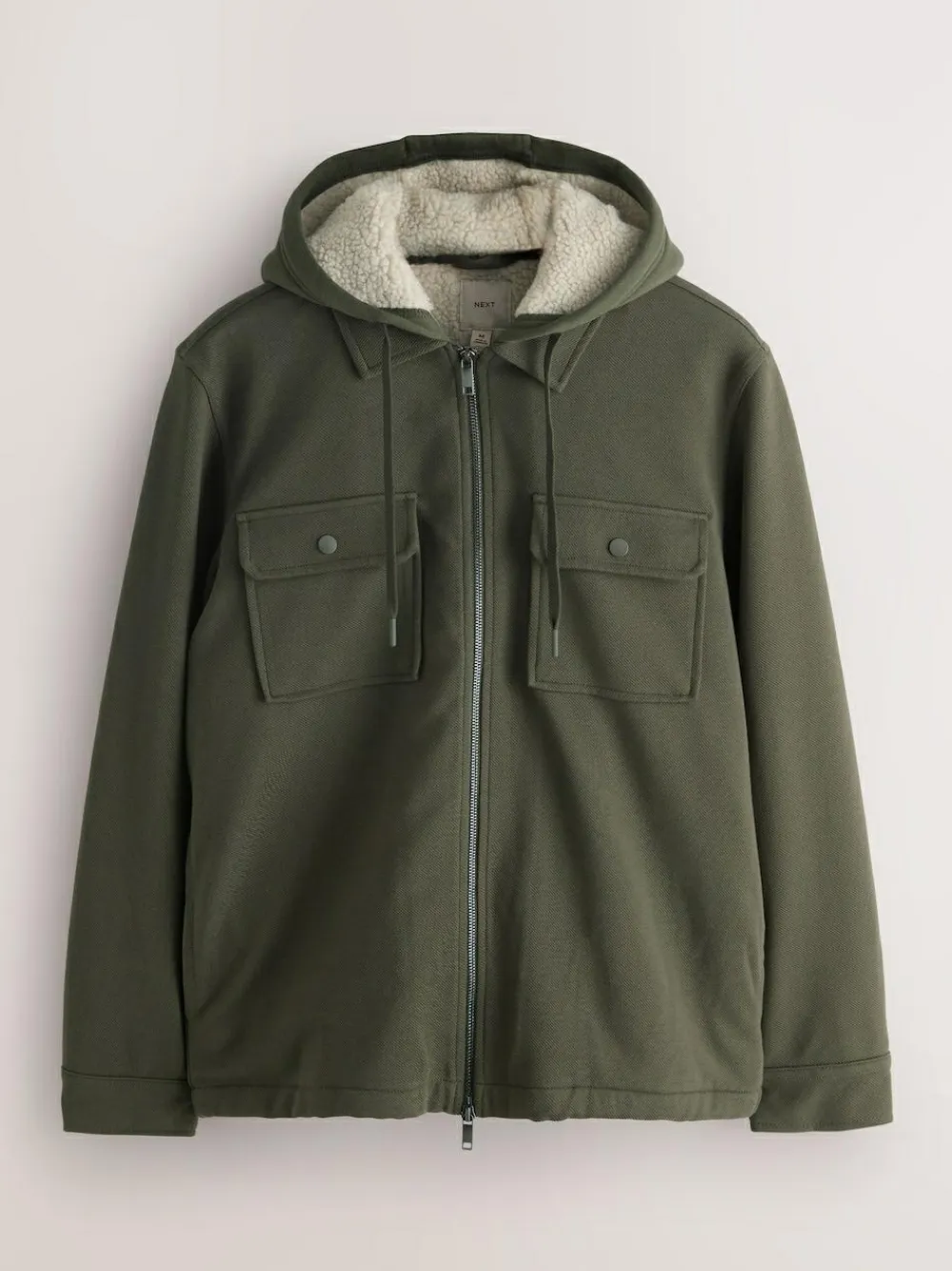 Next Hooded Borg Fleece Lined Shacket^ Sweatshirts & Hoodies|Sweatshirts & Hoodies