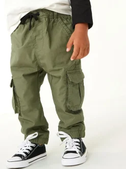 Next Lined Cargo Trousers (3mths-7yrs) Khaki Green