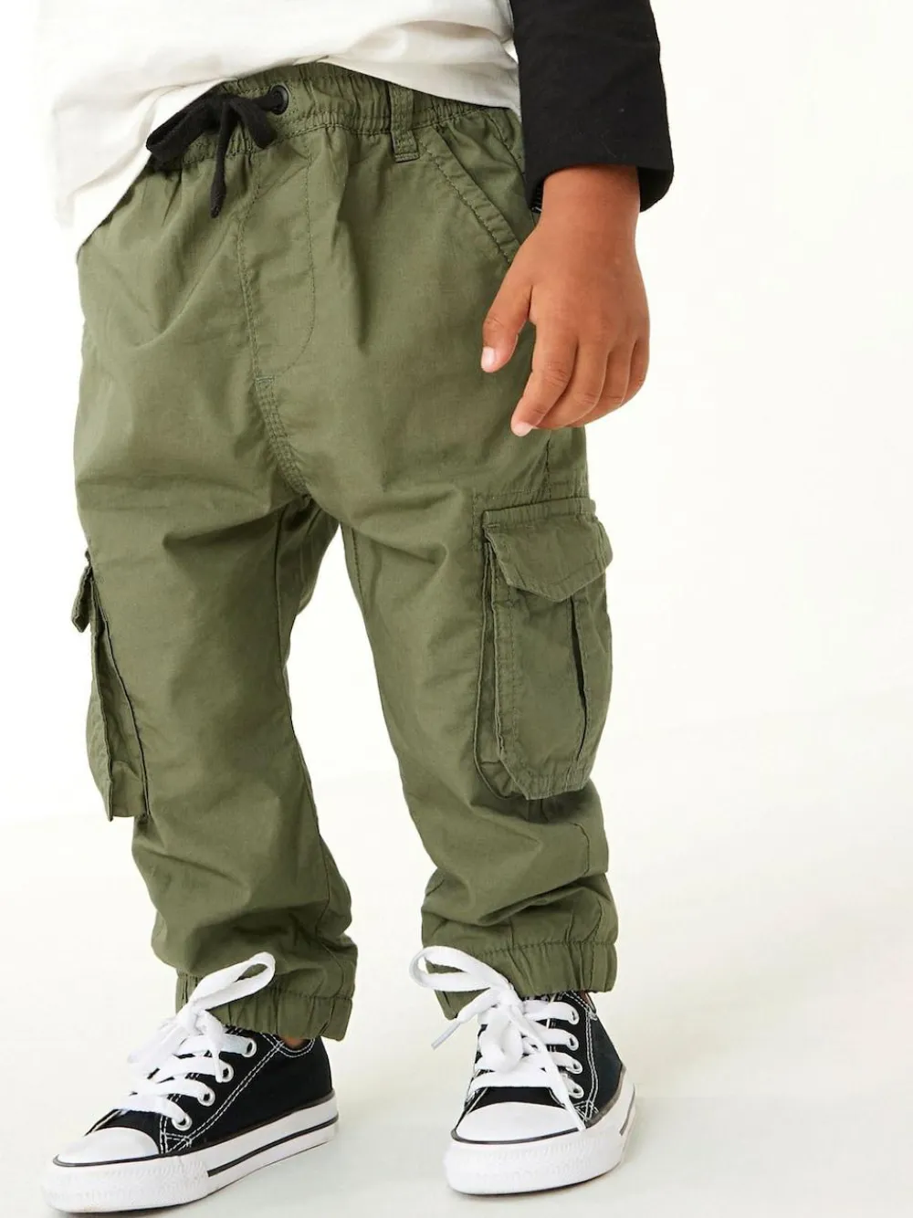 Next Lined Cargo Trousers (3mths-7yrs) Khaki Green