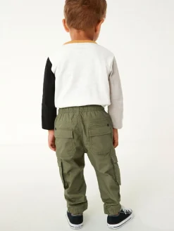 Next Lined Cargo Trousers (3mths-7yrs) Khaki Green