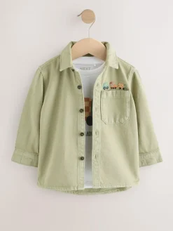 Next Long Sleeve Shirt and T-Shirt Set (3mths-7yrs)^BOY Baby Boys|Baby Boys