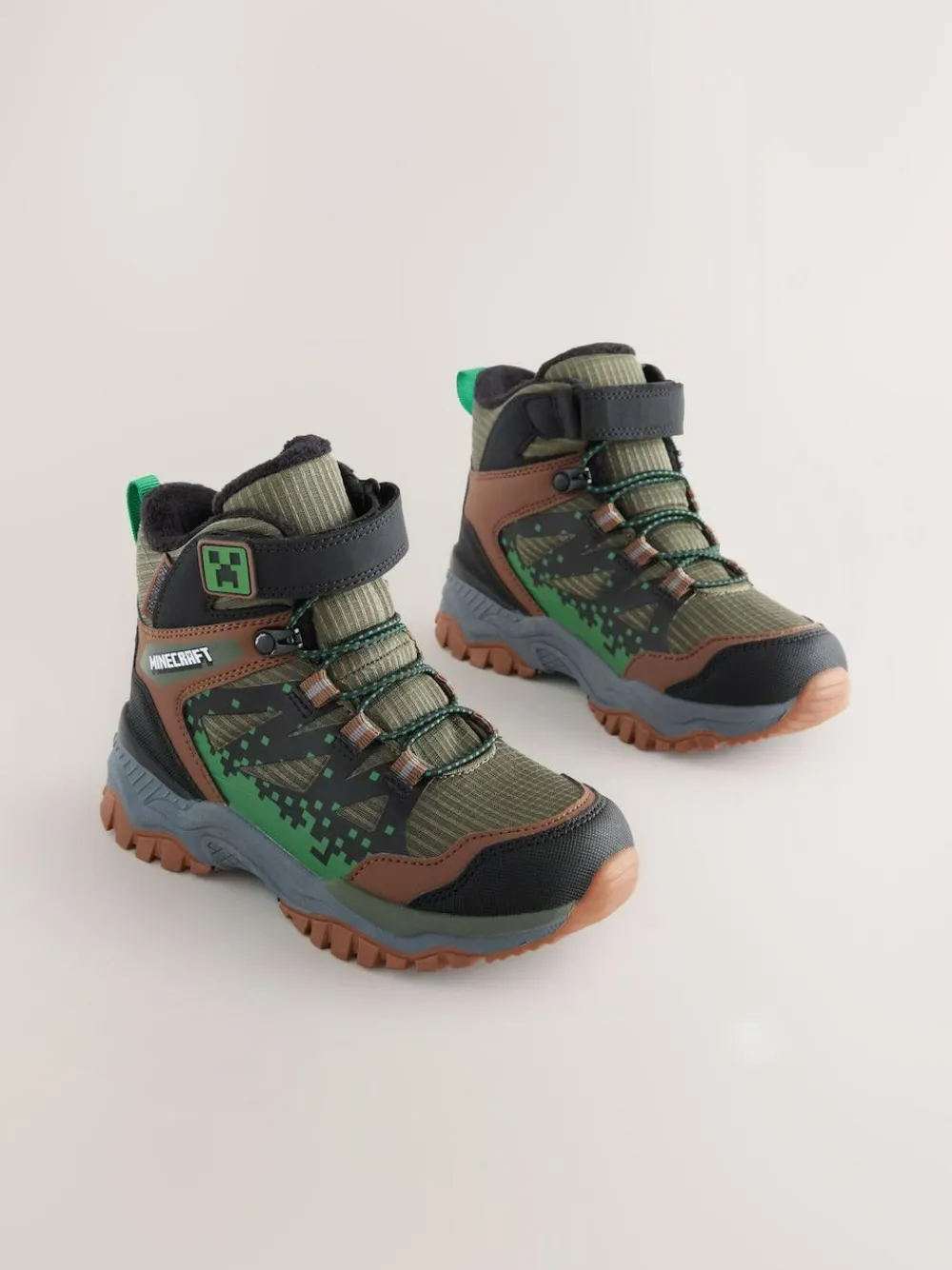 Sale Next Khaki Green Minecraft Waterproof Walking Boots