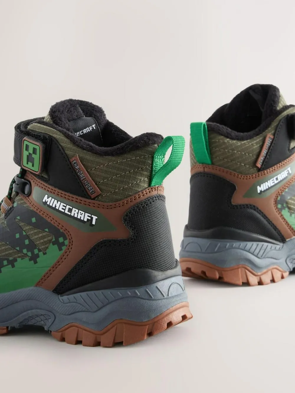 Sale Next Khaki Green Minecraft Waterproof Walking Boots