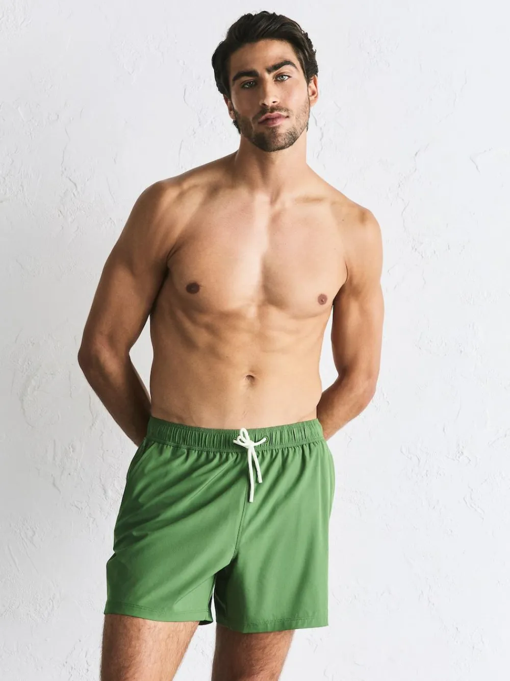 Next Motion-Flex 5 Inch Swim Shorts Khaki Green