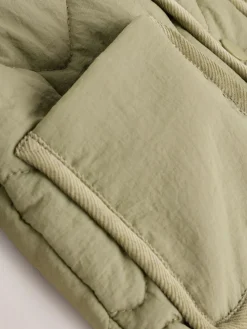 Next Khaki Green Nylon Quilted Baby Jacket (0mths-2yrs)^BOY Baby Winter Clothing|Coats, Jackets & Pramsuits