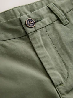 Online Next Regular Fit Chino Shorts (3-16yrs) Khaki Green