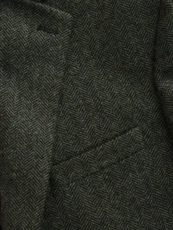 Discount Next Regular Fit Wool Rich Herringbone Blazer Khaki Green
