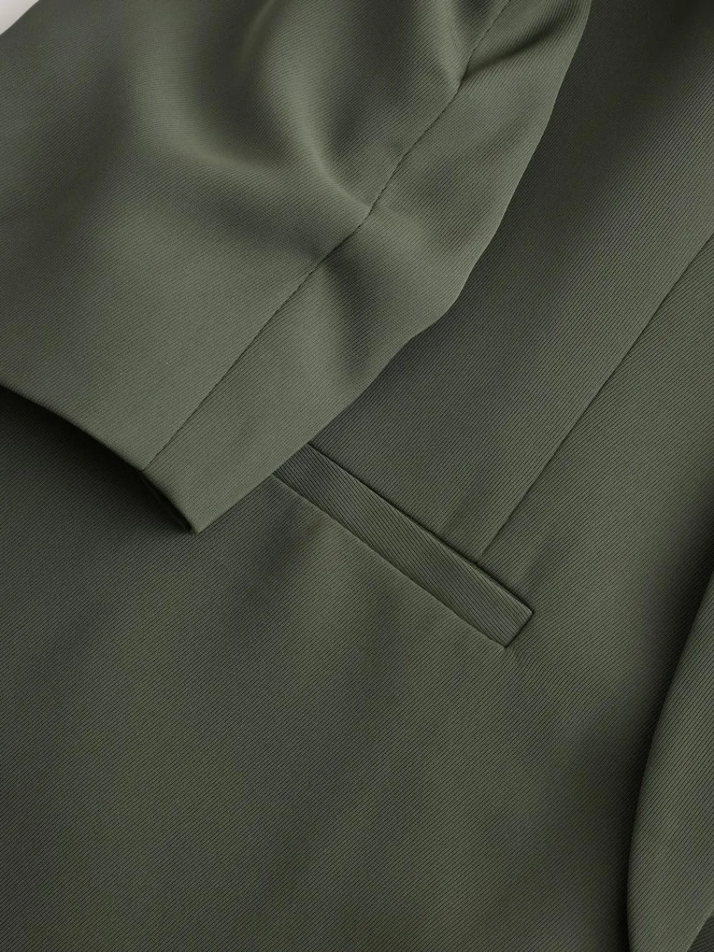 Next Khaki Green Relaxed Ruched Sleeve Blazer^Women Blazers|Coats & Jackets