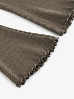 Next Khaki Green Rib Flare Leggings (3mths-7yrs)^ Pants & Leggings|Pants & Leggings