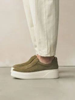 Next Slip On Signature Leather Chunky Wedge Platform Trainers^Women Sneakers