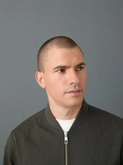 Next Khaki Green Smart Bomber Jacket^ Blazers & Formal Jackets