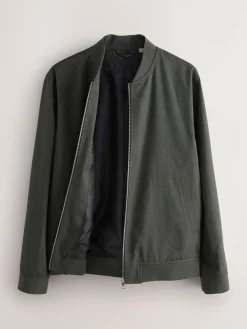 Next Khaki Green Smart Bomber Jacket^ Blazers & Formal Jackets