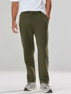 Sale Next Khaki Green Straight Fit Relaxed Fit Brushback Heavyweight Joggers