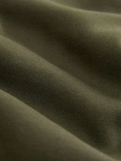 Sale Next Khaki Green Straight Fit Relaxed Fit Brushback Heavyweight Joggers