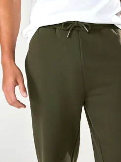 Sale Next Khaki Green Straight Fit Relaxed Fit Brushback Heavyweight Joggers