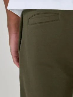 Sale Next Khaki Green Straight Fit Relaxed Fit Brushback Heavyweight Joggers