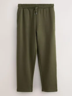 Sale Next Khaki Green Straight Fit Relaxed Fit Brushback Heavyweight Joggers