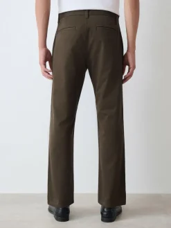 Hot Next Khaki Green Straight Fit Stretch Chinos Trousers