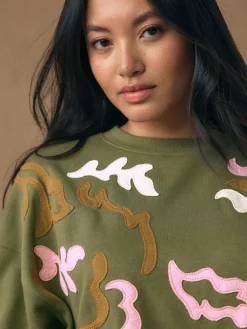 Next Sweatshirt with Appliqué Details^Women Nightwear|Hoodies & Sweatshirts