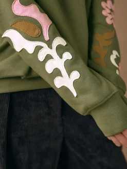 Next Sweatshirt with Appliqué Details^Women Nightwear|Hoodies & Sweatshirts