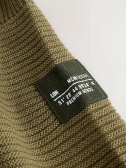 Next Khaki Green Utility Knitted Hoodie (3-16yrs)^BOY Knitwear & Sweaters|Knitwear