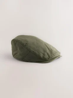 Next Khaki Green Wax Canvas Flat Cap^ Hats, Gloves & Scarves|Hats, Scarves & Gloves