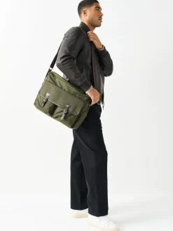 Best Next Khaki Green Wax Cotton Messenger Bag