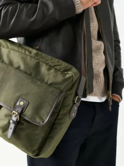 Best Next Khaki Green Wax Cotton Messenger Bag