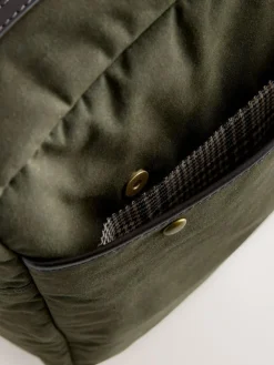 Best Next Khaki Green Wax Cotton Messenger Bag