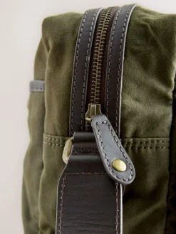 Best Next Khaki Green Wax Cotton Messenger Bag