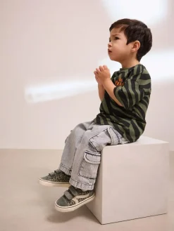 Next Wide Fit (G) Touch Fastening Skate Trainers^ Sneakers