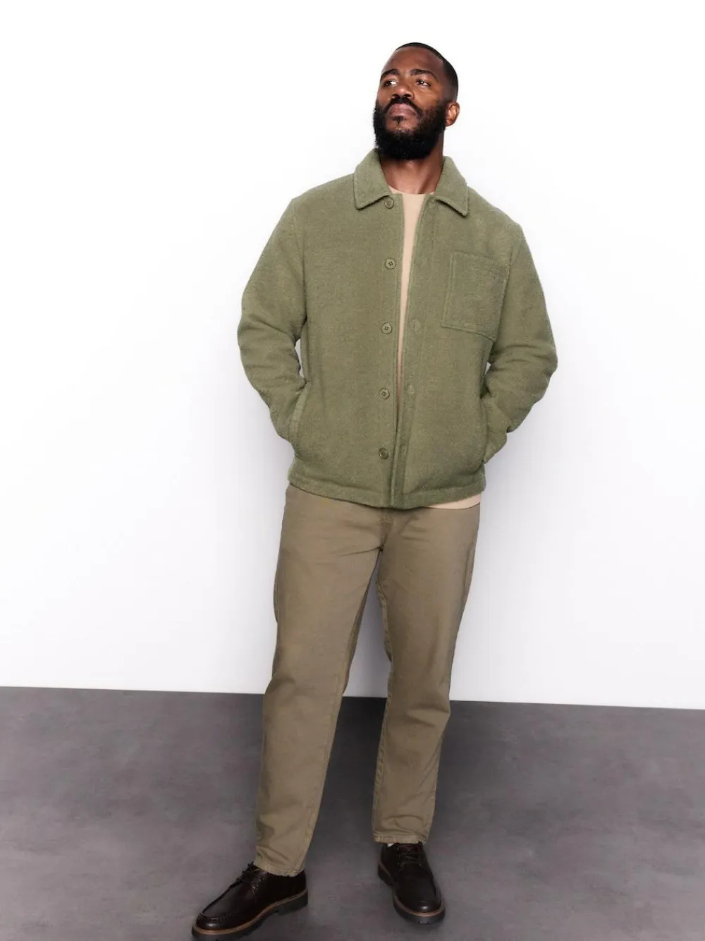 Next Wool Look Fleece Shacket^ Sweatshirts & Hoodies|Sweatshirts & Hoodies