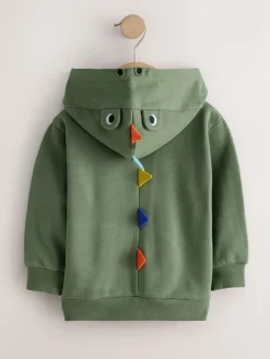 Next Khaki Green Zip Through Hoodie (3mths-7yrs)^BOY Cosy Club|Sweatshirts & Hoodies