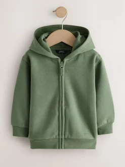 Next Khaki Green Zip Through Hoodie (3mths-7yrs)^BOY Cosy Club|Sweatshirts & Hoodies