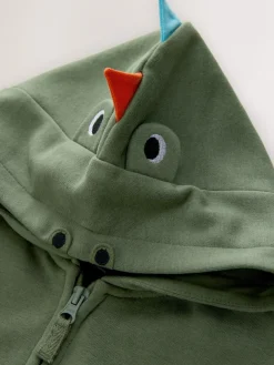 Next Khaki Green Zip Through Hoodie (3mths-7yrs)^BOY Cosy Club|Sweatshirts & Hoodies