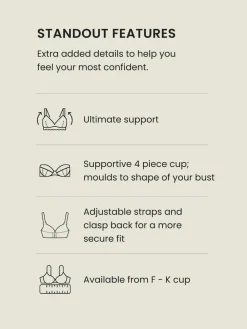 Best Next F-K Underwired Tummy Control Swimsuit Khaki Green/Cream Foil Woodblock