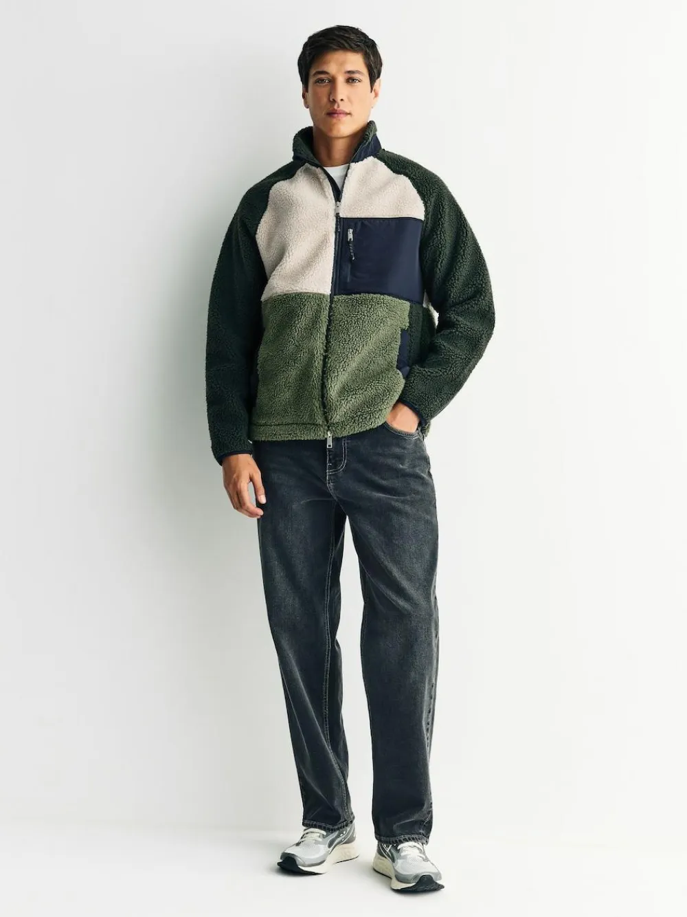 Next Colourblock Zip Through Funnel Fleece^ Sweatshirts & Hoodies|Sweatshirts & Hoodies