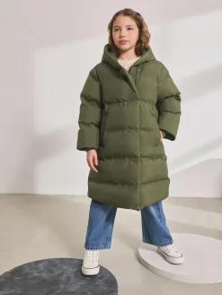Best Next Waterproof Faux Fur Lined Padded Coat (3-16yrs) Khaki/Green