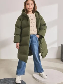 Best Next Waterproof Faux Fur Lined Padded Coat (3-16yrs) Khaki/Green