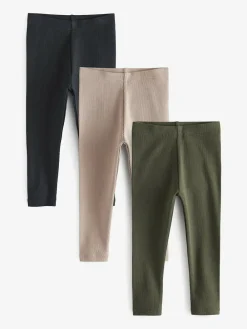 Clearance Next Leggings 3 Pack (3mths-7yrs) Khaki/Stone