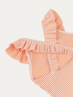 Mori KIDLY By Pink Seersucker Frilled Swimsuit^ Swimwear|Swimwear