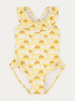New Mori KIDLY Yellow Frilled Swimsuit